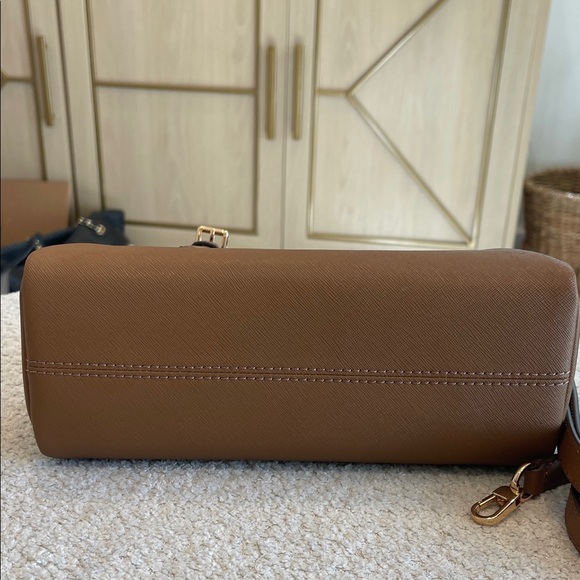 NWOT Tory Burch Brown Leather Mini Satchel with Detachable Strap - Picture 4 of 7